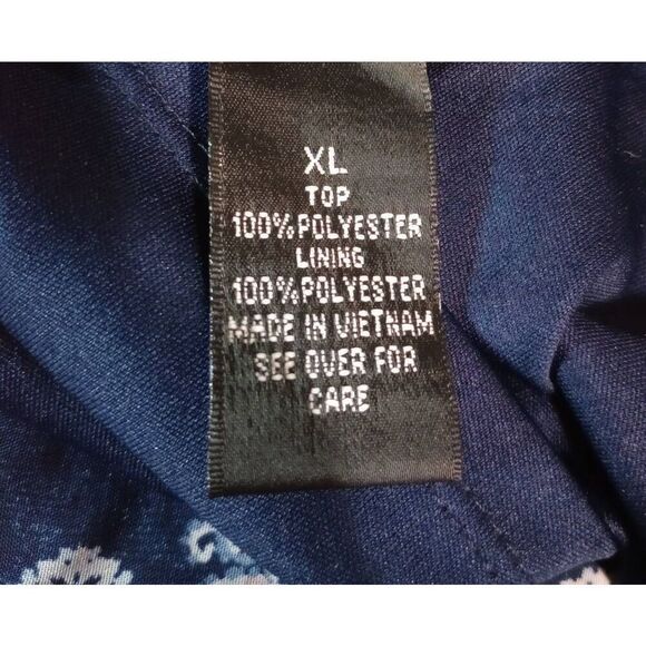 2 for 30 B Design Shirt Ladies Extra Large Blue Semi Sheer Sleeves - Picture 8 of 9